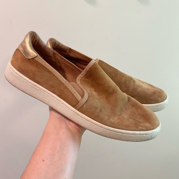 UGG Shoes - Ugg Cas Caramel Suede Leather Slip On Sneakers  Size 10